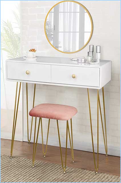 comprar EUGAD Juego Mesa de Tocador con Taburete Acolchado de Terciopelo barato