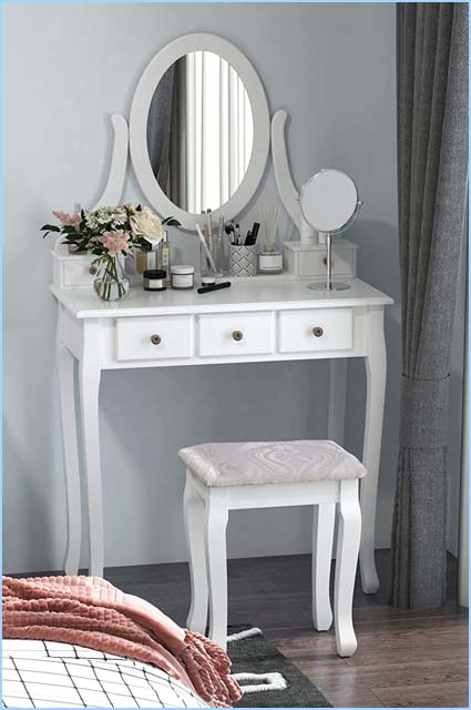 comprar HOMCOM Tocador con Taburete y Espejo barato