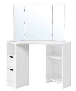 comprar VASAGLE Tocador de Maquillaje esquinero blanco barato