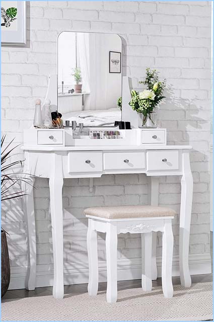 comprar VASAGLE Tocador moderno blanco barato