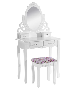 comprar WOLTU Tocador blanco con Espejo y Taburete barato