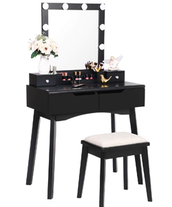 Comprar ANWBROAD Tocador Mesa de Maquillaje con Espejo y Luces LED