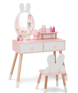 Comprar COSTWAY Tocador de Maquillaje para Niña conejito