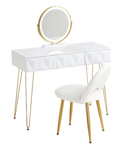 Comprar EUGAD Tocador Maquillaje con Espejo y Luz LED blanco + dorado