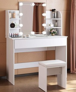 Comprar SONNI Mesa Maquillaje Hollywood con estantes