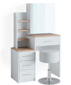 comprar Vicco Tocador blanco madera con Taburete Conrada