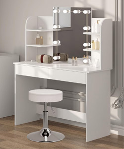 Comprar WOLTU Tocador con Espejo y Luz Regulable Hollywood