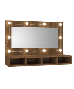 Comprar vidaXL Tocador flotante marró con espejo Hollywood